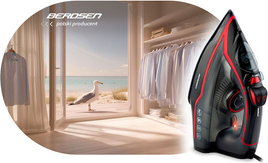 Berdsen Dampfbügeleisen 2600W mit Keramiksohle