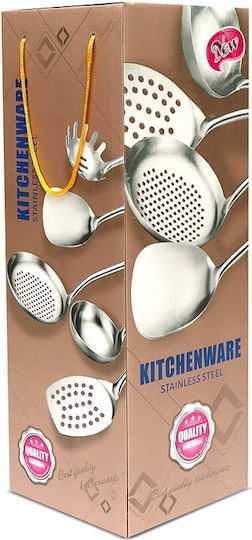 Inox Cooking Utensil Set with Base Silver 7pcs