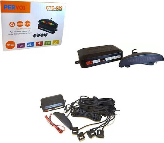 Car Parking System with Screen and 4 Sensors in Black Color