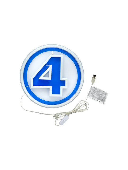Paladone Kids Decorative Lamp Neon Blue 24x24x2cm