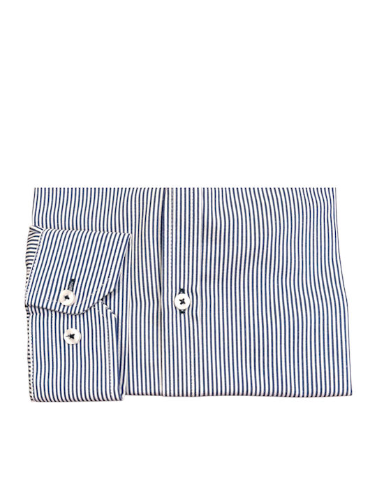 Long-sleeved Shirt Striped Blue