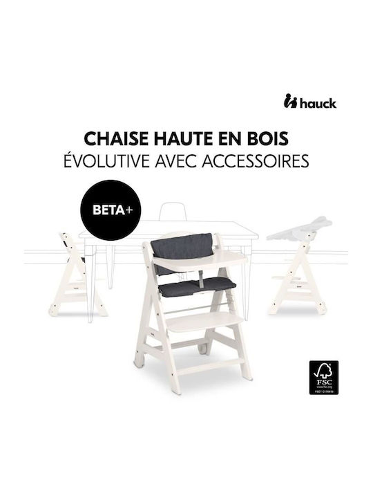 Hauck Beta+ Baby Hochstühle mit Höhenverstellbar Weiß