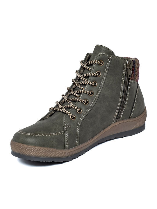 Stiefeletten Damen Grün