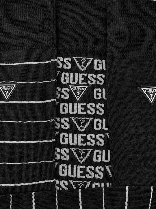 Guess Ανδρικές Μονόχρωμες Κάλτσες Μαύρο 3Pack