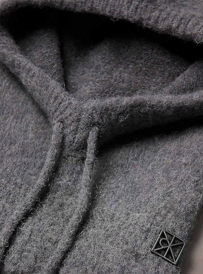 Volles Gesicht Männer Beanie Gestrickt in Gray Farbe