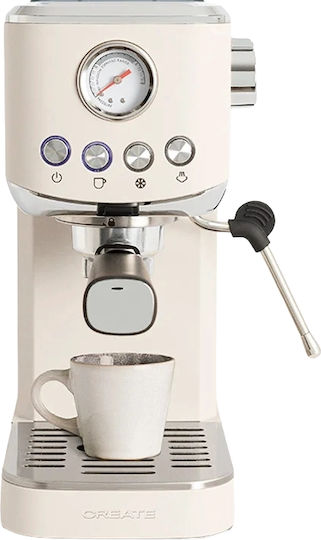 Create Thera Classic Compact Mașină de Espresso 1350W Presiune 20bar pentru Cappuccino Cream
