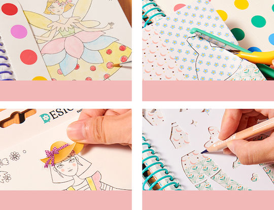 Mideer Kleiner Designer Aufkleber-Album Prinzessinnen & Anziehen