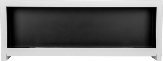 Bioethanol Fireplace Standing 120cm Box White