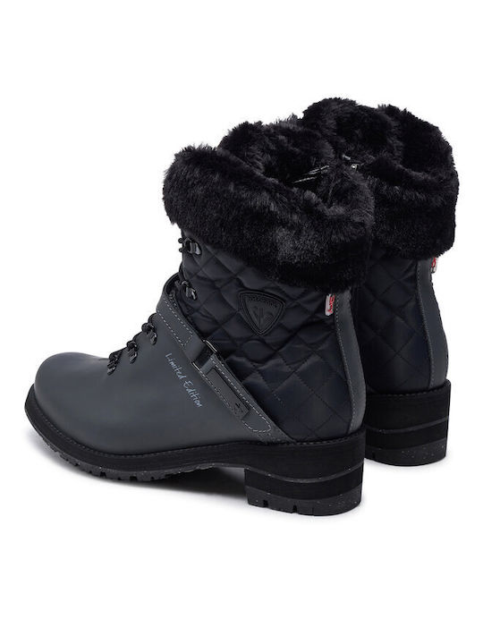 Stiefeletten Damen mit Pelz Schwarz