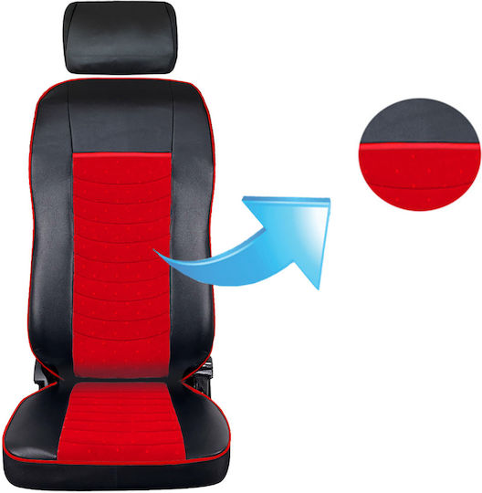 Smartic Husă Auto 2buc Piele Roșu