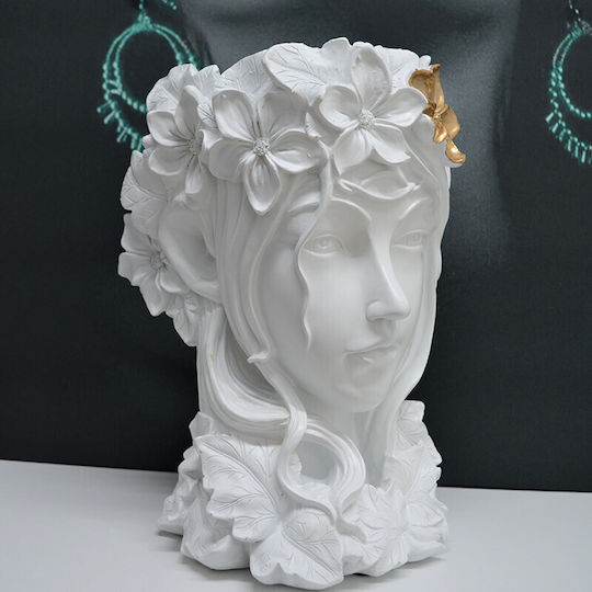 Velve Βάζο Κεραμικό Λευκό Φ33xΥ33cm
