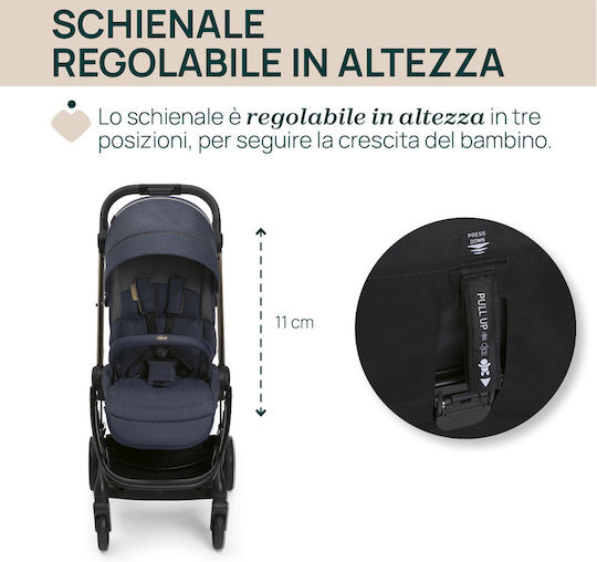 Chicco One4Ever Adjustable Baby Stroller Suitable for Newborn Blue 8.2kg