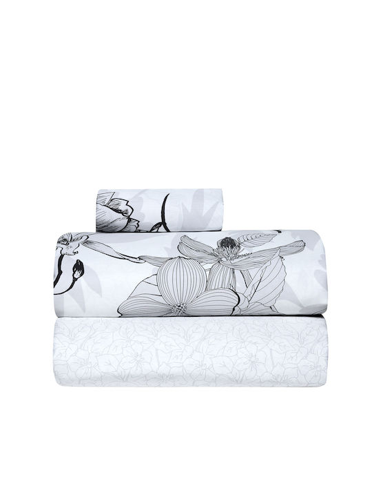 Kentia Duvet Cover Set Cotton Queen with 2 Pillowcases 220x240 Onirico 300tc Satin Cotton