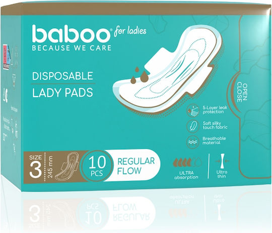 Baboo Absorbante cu aripi 10buc