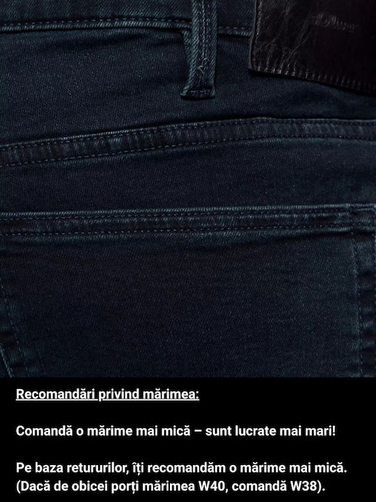 Ανδρικό Παντελόνι Τζιν Ελαστικό με Regular Εφαρμογή Dark Navy