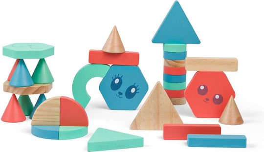 BS Toys Εκπαιδευτικά Τουβλάκια Building Blocks Ξύλινα