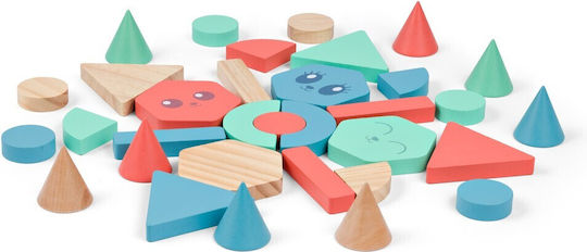 BS Toys Εκπαιδευτικά Τουβλάκια Building Blocks Ξύλινα