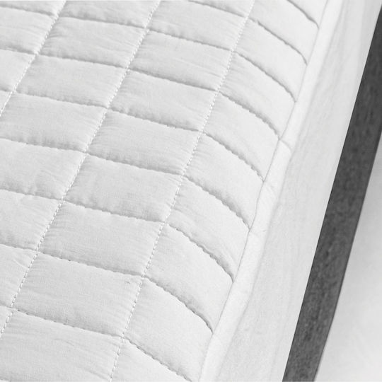 La Luna Protecție pentru Saltea Single cu Fustă Comfort Alb 100x200+30buc
