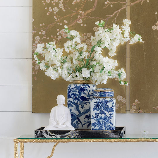 Artekko Decorative Vase Melania Blue 32x16x32cm