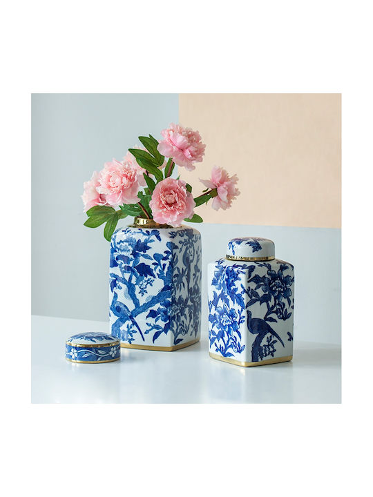 Artekko Decorative Vase Melania Blue 32x16x32cm
