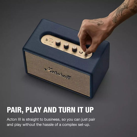 Marshall Acton III Αυτοενισχυόμενο Ηχείο με Bluetooth 30W Midnight Blue