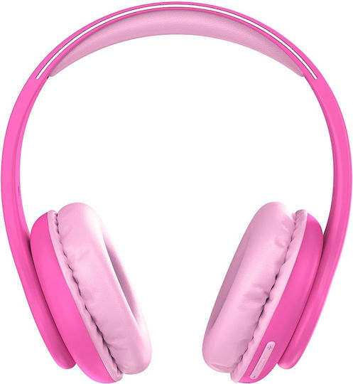 XO BE54 Kabellose Bluetooth Kinder Am Ohr Kopfhörer mit 55 Stunden Betriebszeit Rosa