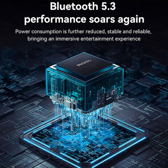 Yesido EP08 Ασύρματα Bluetooth Over Ear Ακουστικά Μαύρα