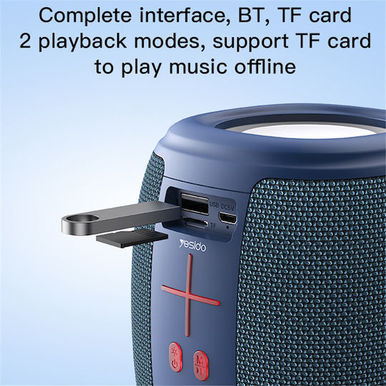 Yesido Ηχείο Bluetooth Μπλε
