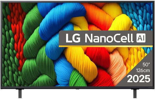 LG Smart Τηλεόραση 50" 4K UHD LED 50NANO80A3B HDR (2025)