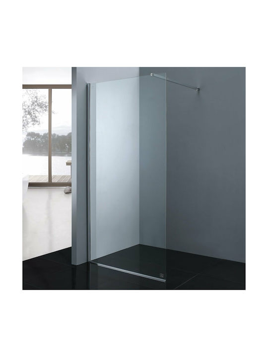 Devon Iwis Walk-in Fixed Side for Shower 59x200cm Clean Glass Chrome