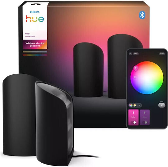 Philips Hue Play Декоративна Лампа Черен 2бр