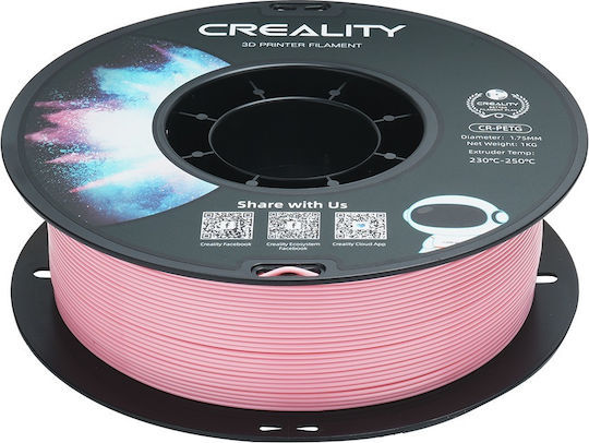 Creality3D PETG 3D Printer Filament 1.75mm Ροζ 1kg 1τμχ (Spool)