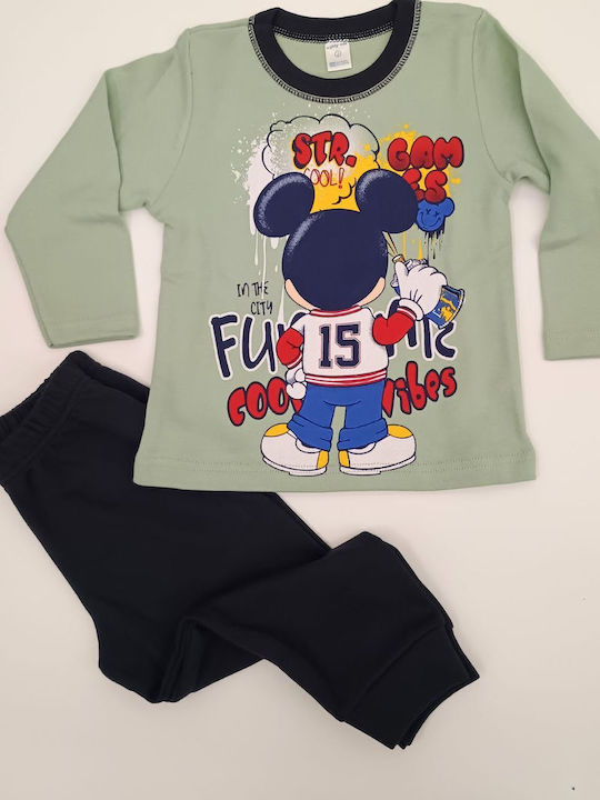 Tres Chic Kinder Schlafanzug Green