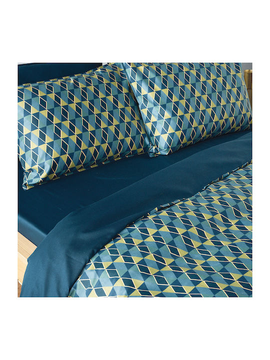 Kentia Комплект Плик за Завивка Памучен Кинг Сайз с 2 Калъфки 220x240 Zahos 01