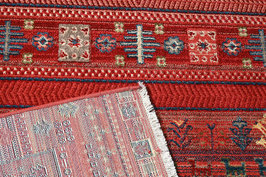 Polcarpet Oriental Kazak Teppich Rechteckig Synthetisch,Polyester/Cotton/Leather Bordo Rose