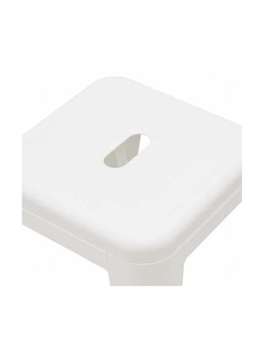 Hocker Für die Küche Metall Utopia Λευκή Ματ Απόχρωση 30x30x45cm