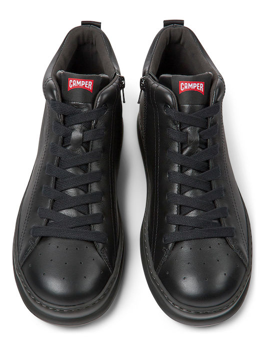 Runner Four Leather Black Men's Boots Anatomical