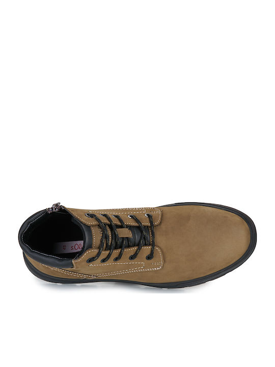 Leder Grün Stiefel