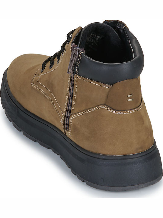 Leder Grün Stiefel