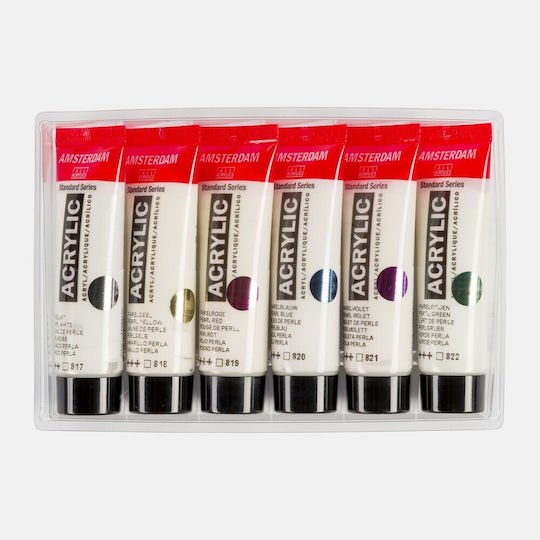 Talens Amsterdam Pearl Σετ 6 Ακρυλικών Χρωμάτων 20 Ml