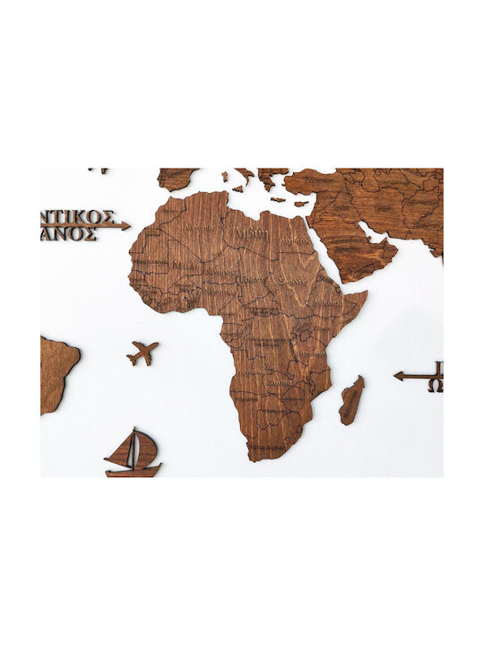 Woodmymap Handmade Wall Decor Made of Wood 115x65cm