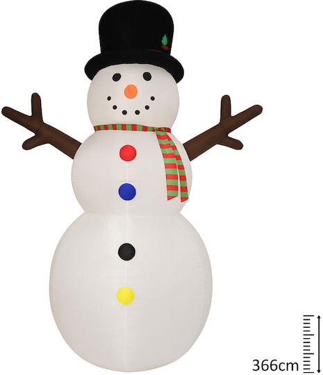 Due esse Christmas Illuminated Figure Snowman Inflatable 366cm