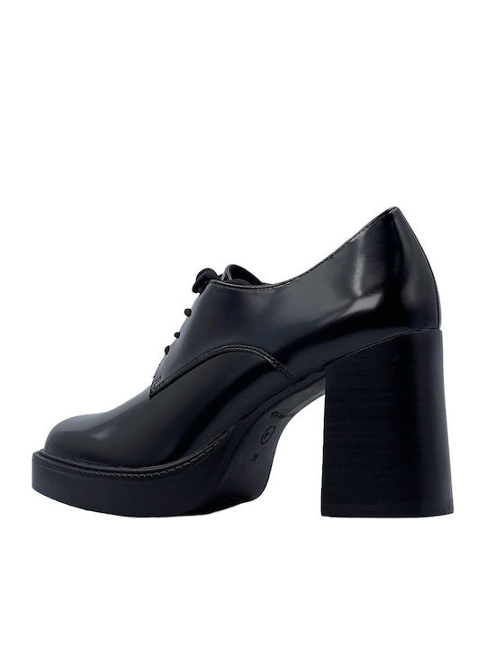 Women's Synthetic Leather Oxford Shoes Black