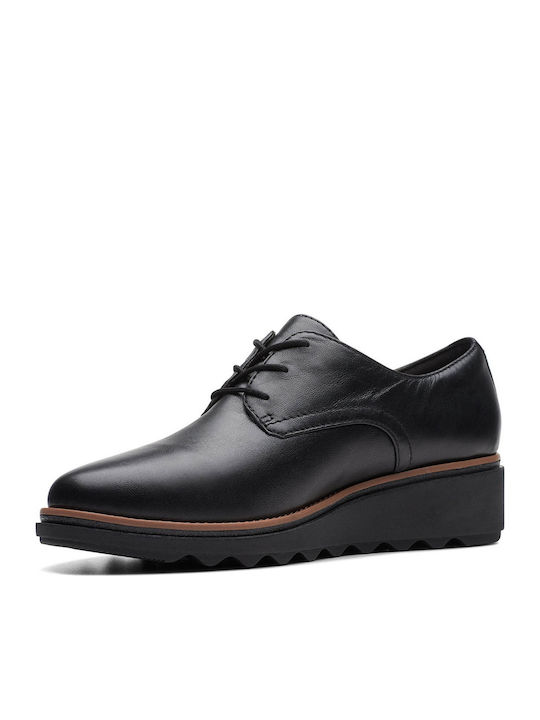 Sharon Women's Leather Oxford Shoes Black