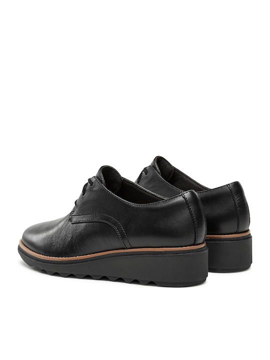 Sharon Women's Leather Oxford Shoes Black