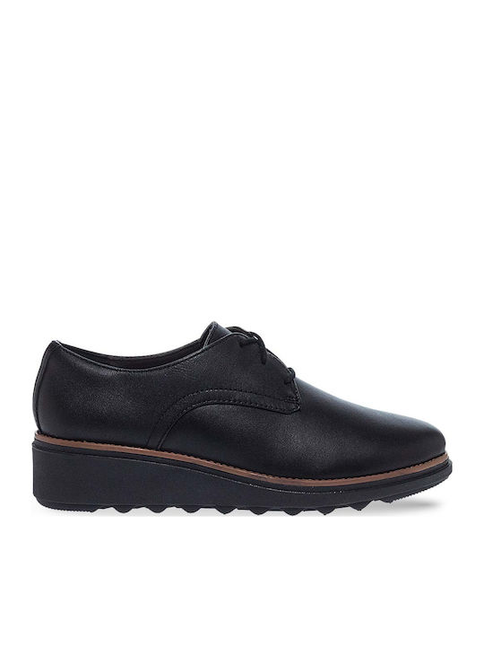 Sharon Women's Leather Oxford Shoes Black