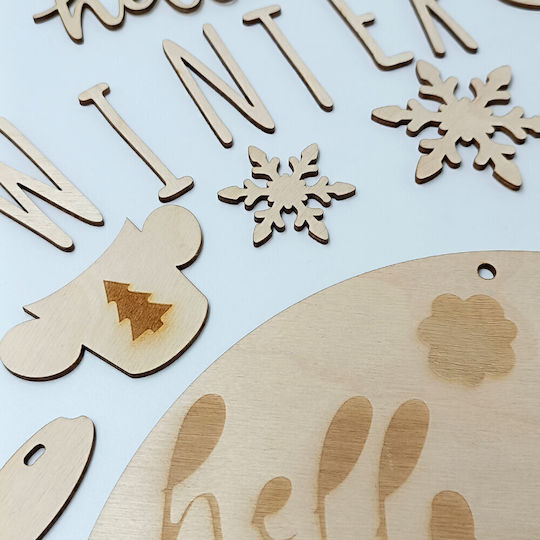 Decorațiune Din Lemn Hello Winter Pitic Toxylo