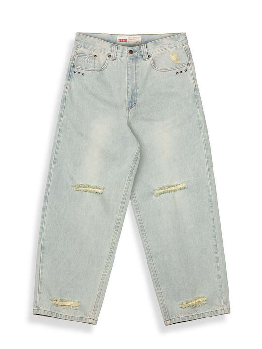 Men's Jeans Pants Washed Light Blue