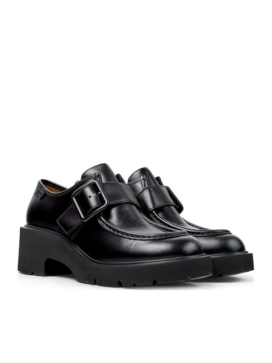 Milah Women's Leather Oxford Shoes Black