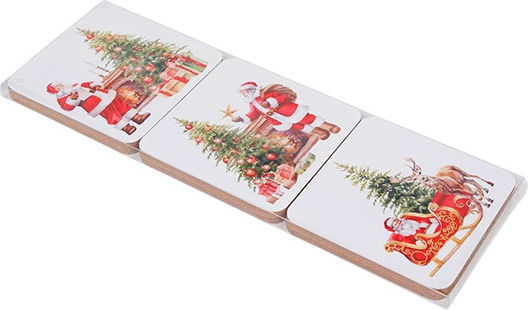 Eurolamp Red Coasters 6 Pieces